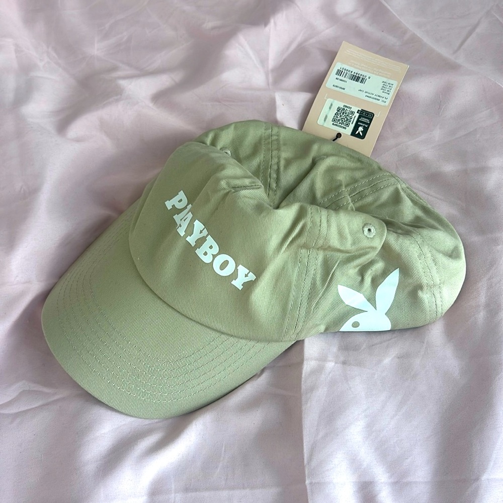 Playboy Missguided beige baseball cap dad hat brand new bunny